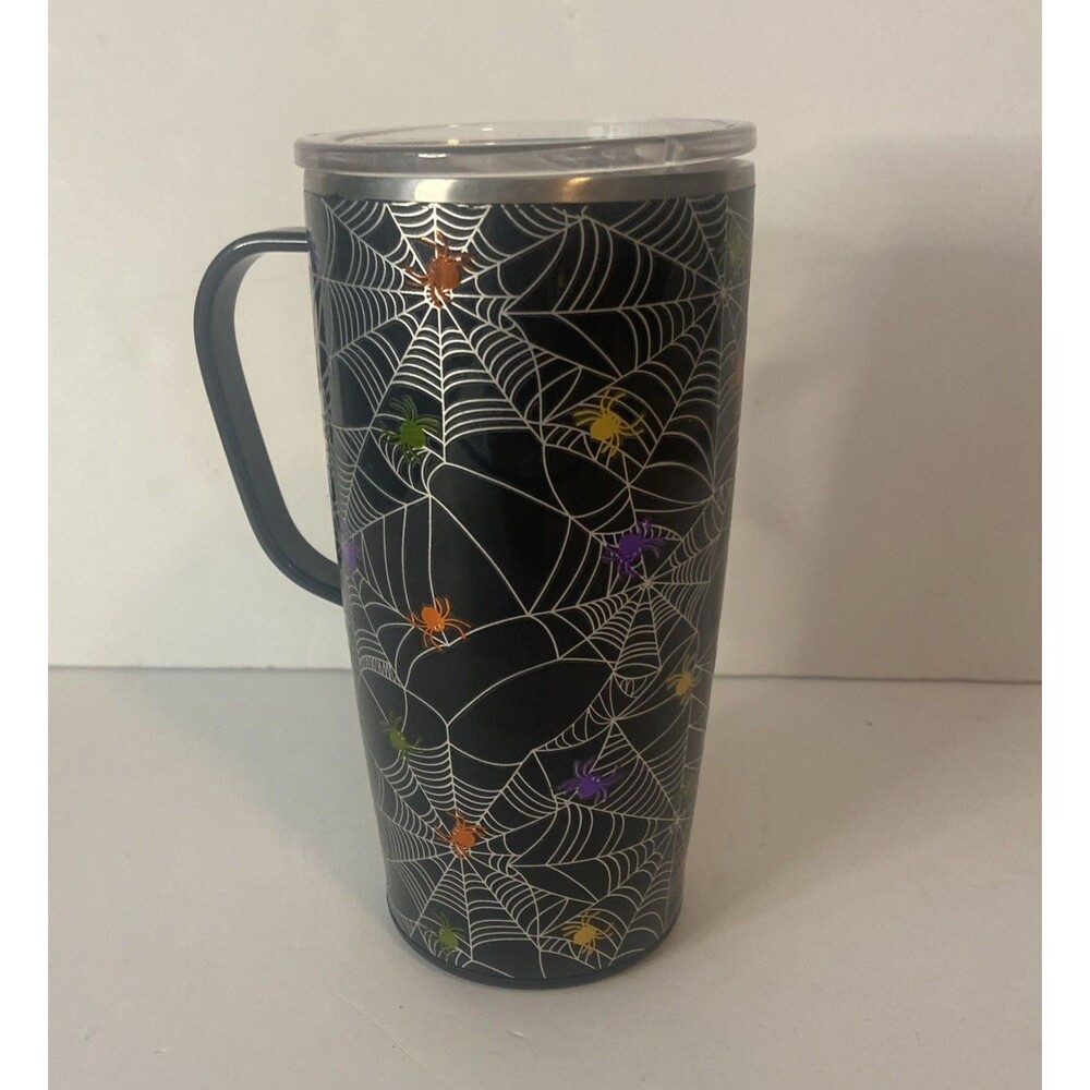 Swig Itsy Bitsy Travel Mug Spiderweb Halloween Coffee Cup Tumbler